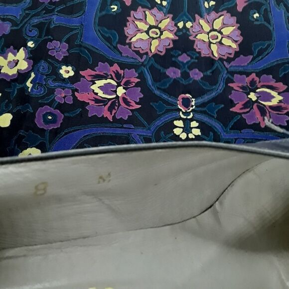 Vintage Mes Amis by Gorolini Italy Suede Hell Shoes Size 8M Grey Color - Picture 7 of 8